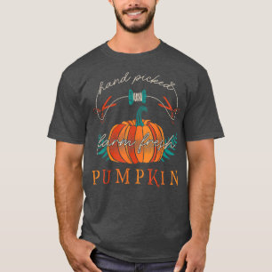 Farmer Hand Picked Boerderij Fresh Pumpkins Thanks T-shirt