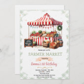 Farmer market birthday invitation (Devant / Derrière)