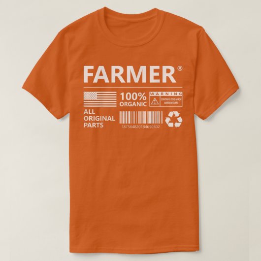 Farmer Marking Farming Funny Boerderij T-shirt (Design voorkant)