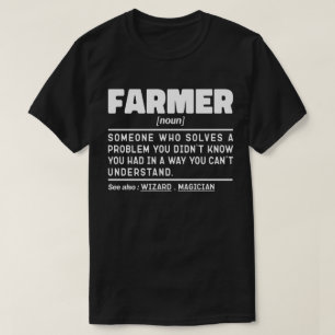 Farmer Noun Definition Cool Farming Lover Matching T-shirt