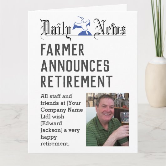 Farmer Retirement Kaart te personaliseren (Voorkant)