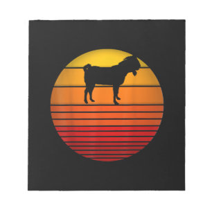 Farmer  Retro Sunset Funny Boerderij Animal Goat Notitieblok