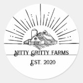 Farmer Small Business Product Rancher Ronde Sticker (Voorkant)