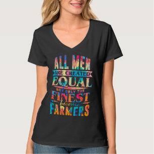 Farmer Tractor Boerderij Koe Chicken Painting T-shirt