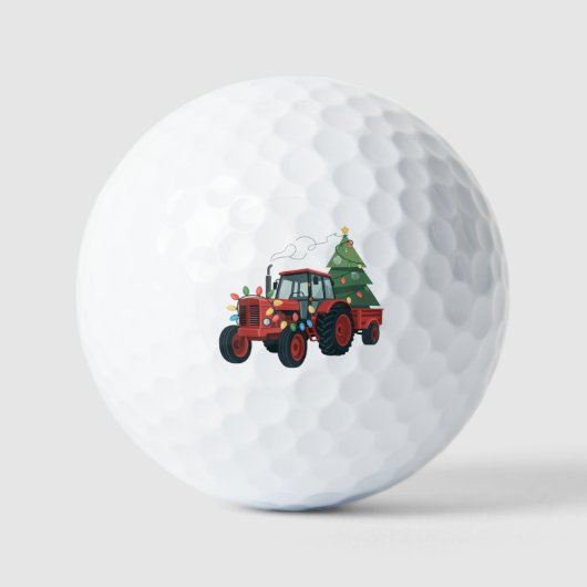Farmer Tractor Xmas Lighting Tractor Christmas   Golfballen (Voorkant)