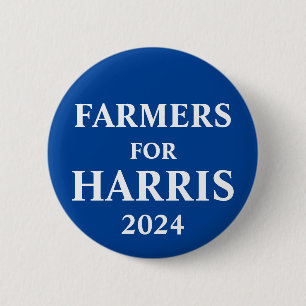 Farmers For Harris-knop Ronde Button 5,7 Cm