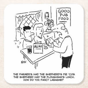 Farmer's had de Shepherd Pie Vierkante Kartonnen Onderzetter