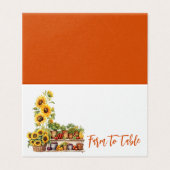 Farmers Marché Tournesols Debout Carte pliée (Outside Unfolded)