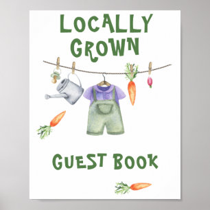 Farmers Market baby shower - gastenboek Poster