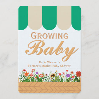 Farmers Market Baby Shower - Gender Neutral Kaart
