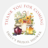 Farmers Market Bridal Shower Thank You Ronde Sticker (Voorkant)