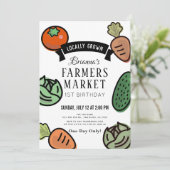 Farmers Market Chic 1er anniversaire Invitation (Debout devant)