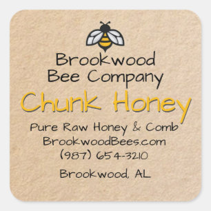 Farmer's Market Homestyle Chunk Honey Label Bee