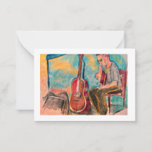 Farmer's Market Muzikant Note Cards