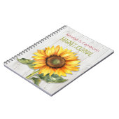 Farmers Market Personalized Sunflower Notebook Notitieboek (Linkerzijde)