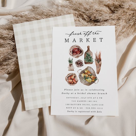 Farmers Market Theme Vrijgezellenfeest Kaart