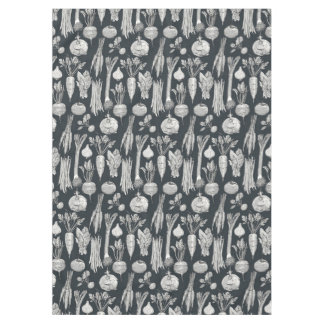 farmer's market vegetables black gunmetal tafelkleed
