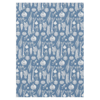 farmer's market vegetables cobalt denim tafelkleed