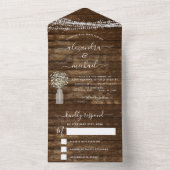 Farmhouse Baby's Rustic Wedding RSVP All In One Uitnodiging (Binnen)