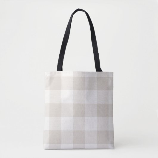 Farmhouse Beige Buffalo Check Canvas tas (Voorkant)