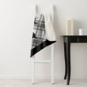 Farmhouse Black White Buffalo Deer Snowflake Sherpa Deken (In situ)