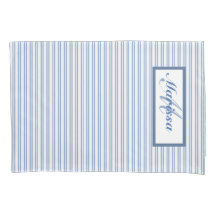 Farmhouse Blue en White Striped Ticking