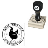 Farmhouse Boerderij Round Chicken Rubberstempel (Gestempeld)