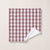 Farmhouse Buffalo Check rouge blanc Ensemble de se (Gant de toilette)