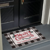 Farmhouse Buffalo Pset Merry Kerstmis Aangepast Deurmat