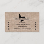 Farmhouse Burlap Chicken Split Monogram Egg Visitekaartje (Achterkant)