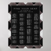 Farmhouse Check Alfabetical Weddenschap Seating Ch Poster (Voorkant)