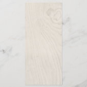 Farmhouse Chic | Menu Mariage Bois blanc et Coeur (Dos)