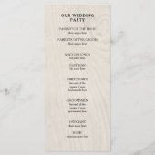 Farmhouse Chic | Programme de mariage du coeur et  (Dos)