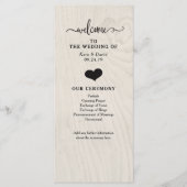 Farmhouse Chic | Programme de mariage du coeur et  (Devant)