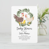 Farmhouse Chick Baby shower Kaart (Staand voorkant)