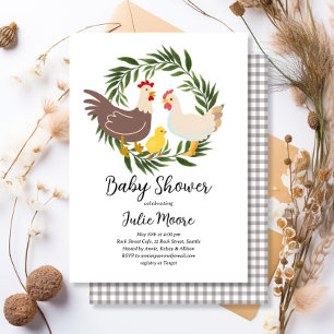 Farmhouse Chick Baby shower Kaart