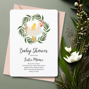 Farmhouse Chick Baby shower Kaart