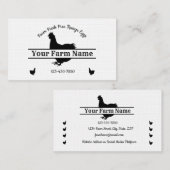 Farmhouse Chicken Split Monogram Egg Visitekaartje (Voorkant / Achterkant)