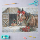 Farmhouse Christmas Horse Tissuepapier (Craft)