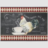 Farmhouse Coffee Kitchen Rooster Chalk Decoupage Tissuepapier (Voorkant)