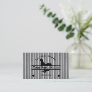 Farmhouse Corrugated Chicken Split Monogram Egg Visitekaartje