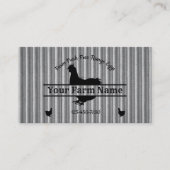 Farmhouse Corrugated Chicken Split Monogram Egg Visitekaartje (Voorkant)