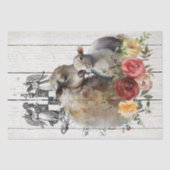 Farmhouse Floral Merino Sheep Tissuepapier (Voorkant)