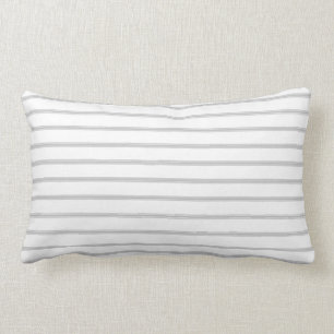 Farmhouse French Ticking Stripe Pattern Grey White Kussen