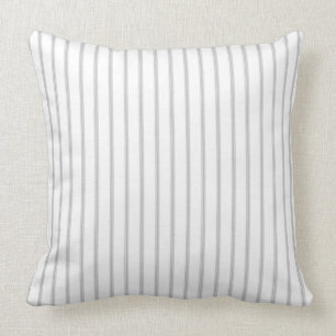 Farmhouse French Ticking Stripe Pattern Grey White Kussen