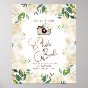 Farmhouse Fresh Rustic Photo Booth Weddenschap Poster