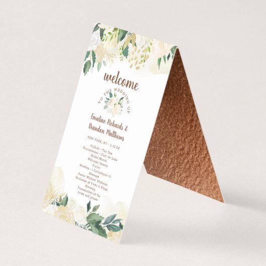 Farmhouse Frestic Rustic Country Ceremony Programm (Front)