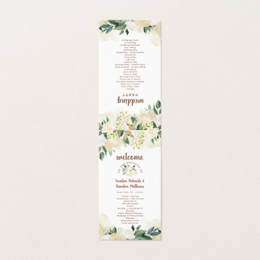 Farmhouse Frestic Rustic Country Ceremony Programm (Outside Unfolded)