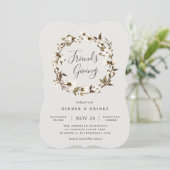 Farmhouse Friendsgiving Party Invitation (Debout devant)