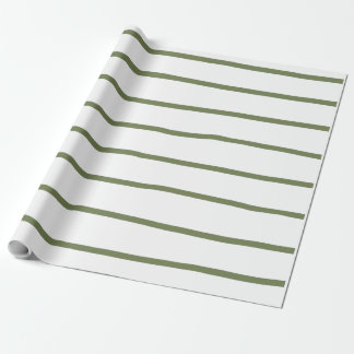 Farmhouse Green Striped Cadeaupapier